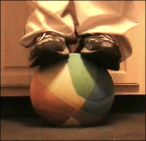 balance-training on a basketball
